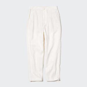 Uniqlo Women's Linen and Cotton White Trousers in M